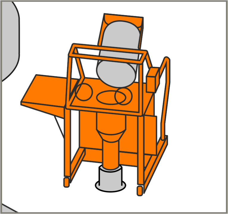 Common Applications for Rheo Material Transfer Station - In-Floor Charge Chute w/ Flexible Glovebag